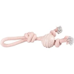 Corde pour chien boucle avec nœud et balle en caoutchouc Duvoplus Rose - Publicité Corde pour chien boucle avec nœud et balle en caoutchouc Duvoplus Rose - Publicité