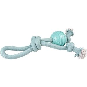 Corde pour chien boucle avec nœud et balle en caoutchouc Duvoplus Bleu - Publicité Corde pour chien boucle avec nœud et balle en caoutchouc Duvoplus Bleu - Publicité