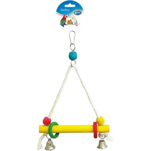 Balançoire pour oiseaux en corde cubes et bois Duvoplus Multicolore - Publicité Balançoire pour oiseaux en corde cubes et bois Duvoplus Multicolore - Publicité