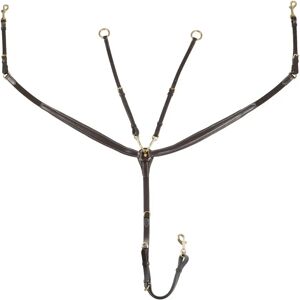 Collier de chasse pour cheval en cuir tanné avec boucles en acier Equestro New Marron - Publicité Collier de chasse pour cheval en cuir tanné avec boucles en acier Equestro New Marron - Publicité