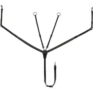 Collier de chasse pour cheval en cuir tanné avec fourche et clou Equestro Noir - Publicité Collier de chasse pour cheval en cuir tanné avec fourche et clou Equestro Noir - Publicité