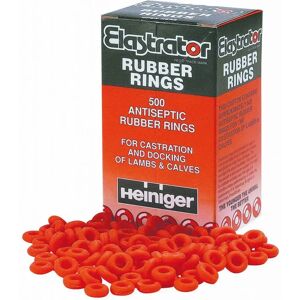 Anneaux de gomme Heiniger Elastrator (x500) Rouge - Publicité Anneaux de gomme Heiniger Elastrator (x500) Rouge - Publicité