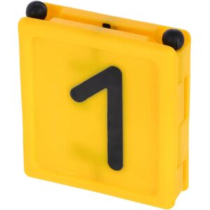 Plaquette numérotée pour collier pliable Kerbl (x6) Jaune - Publicité Plaquette numérotée pour collier pliable Kerbl (x6) Jaune - Publicité