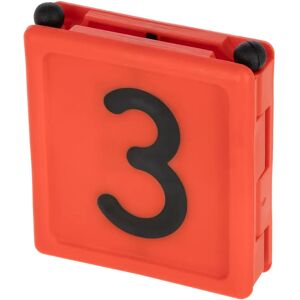 Plaquette numérotée pour collier pliable Kerbl (x6) Rouge - Publicité Plaquette numérotée pour collier pliable Kerbl (x6) Rouge - Publicité