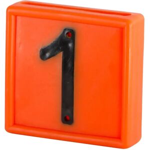 Collier de marquage numérotée à enfiler sur le bracelet Kerbl N°1 (x10) Orange - Publicité Collier de marquage numérotée à enfiler sur le bracelet Kerbl N°1 (x10) Orange - Publicité