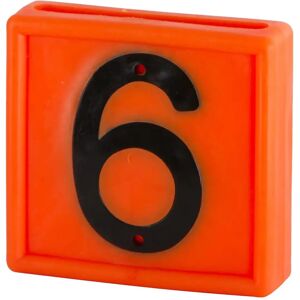 Collier de marquage numérotée à enfiler sur le bracelet Kerbl N°6 (x10) Orange - Publicité Collier de marquage numérotée à enfiler sur le bracelet Kerbl N°6 (x10) Orange - Publicité