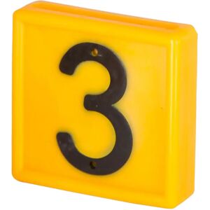 Collier de marquage numérotée à enfiler sur le bracelet Kerbl N°3 (x10) Jaune - Publicité Collier de marquage numérotée à enfiler sur le bracelet Kerbl N°3 (x10) Jaune - Publicité