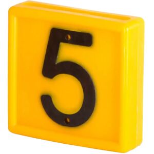Collier de marquage numérotée à enfiler sur le bracelet Kerbl N°5 (x10) Jaune - Publicité Collier de marquage numérotée à enfiler sur le bracelet Kerbl N°5 (x10) Jaune - Publicité