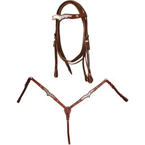Bridon d'équitation + collier de chasse avec rênes Lakota Beige - Publicité Bridon d'équitation + collier de chasse avec rênes Lakota Beige - Publicité