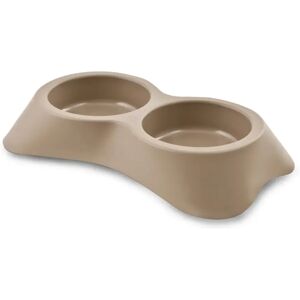 Gamelle pour chat plastique double Martin Sellier Marron - Publicité Gamelle pour chat plastique double Martin Sellier Marron - Publicité