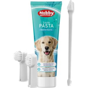 Coffret de brosse à dents pour chien avec dentifrice Nobby Pet Blanc - Publicité Coffret de brosse à dents pour chien avec dentifrice Nobby Pet Blanc - Publicité