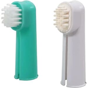 Brosse de doigts pour chien Nobby Pet (x2) Vert - Publicité Brosse de doigts pour chien Nobby Pet (x2) Vert - Publicité