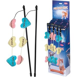 Canne à pêche pour chat avec des coeurs et herbe Nobby Pet (x20) Noir - Publicité Canne à pêche pour chat avec des coeurs et herbe Nobby Pet (x20) Noir - Publicité