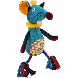 Souris en peluche avec corde Nobby Pet Bleu - Publicité Souris en peluche avec corde Nobby Pet Bleu - Publicité
