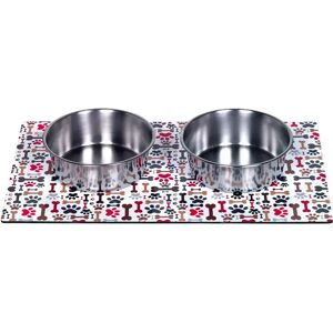 Gamelles pour chien magnetique avec plateau Nobby Pet (x2) Blanc - Publicité Gamelles pour chien magnetique avec plateau Nobby Pet (x2) Blanc - Publicité