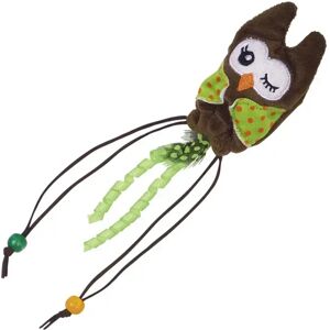 Hibou en peluche Nobby avec boule en bois - 25 cm - Jouet pour chat - Publicité Hibou en peluche Nobby avec boule en bois - 25 cm - Jouet pour chat - Publicité