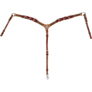 Collier de chasse pour cheval avec décorations en cuir tressé Pool's Marron - Publicité Collier de chasse pour cheval avec décorations en cuir tressé Pool's Marron - Publicité