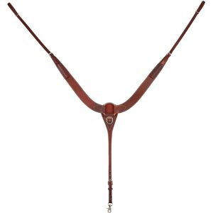 Collier de chasse pour cheval avec coutures décorative western Pool's Marron - Publicité Collier de chasse pour cheval avec coutures décorative western Pool's Marron - Publicité
