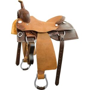 Selle de western pour cheval Pool's Genuine Cutter Marron - Publicité Selle de western pour cheval Pool's Genuine Cutter Marron - Publicité