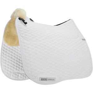 Tapis de dressage pour cheval doublé en peau d'agneau au garrot Stübben Streamline Blanc - Publicité Tapis de dressage pour cheval doublé en peau d'agneau au garrot Stübben Streamline Blanc - Publicité