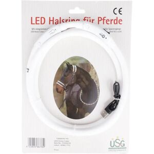 Collier LED USG pour chevaux - Blanc - 3 Modes - Sécurité - Publicité Collier LED USG pour chevaux - Blanc - 3 Modes - Sécurité - Publicité