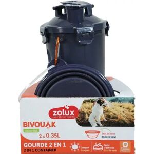 Gourde pour chien 2 en 1 Zolux Bivouak Bleu - Publicité Gourde pour chien 2 en 1 Zolux Bivouak Bleu - Publicité