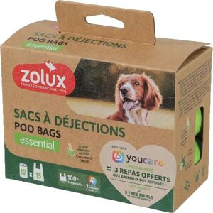 Sac à déjections canines Zolux (x12) Vert - Publicité Sac à déjections canines Zolux (x12) Vert - Publicité