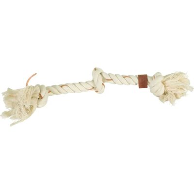 Jouet pour chien en corde noeuds Zolux Leather Touch Blanc - Publicité Jouet pour chien en corde noeuds Zolux Leather Touch Blanc - Publicité