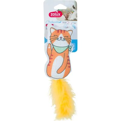 Jouet pour chat à plume bandana Zolux Orange - Publicité Jouet pour chat à plume bandana Zolux Orange - Publicité