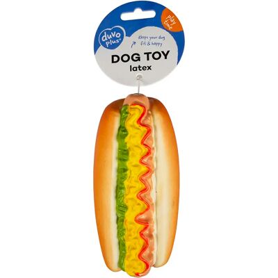 Jouet pour chien DUVO+ Hot-Dog en Latex - Sûr & Visible - Publicité Jouet pour chien DUVO+ Hot-Dog en Latex - Sûr & Visible - Publicité