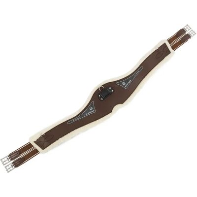 Sangle bavette d'équitation en laine détachable boucles Acavallo Marron - Publicité Sangle bavette d'équitation en laine détachable boucles Acavallo Marron - Publicité
