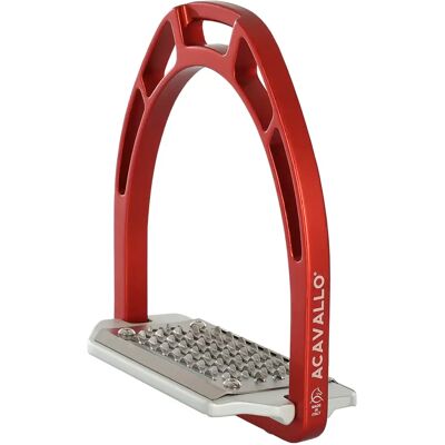 Étriers équitation aluminium Acavallo Arco Evolution Alupro Rouge - Publicité Étriers équitation aluminium Acavallo Arco Evolution Alupro Rouge - Publicité