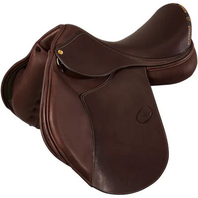 Selle de saut équitation panneaux floqués Acavallo Marron - Publicité Selle de saut équitation panneaux floqués Acavallo Marron - Publicité