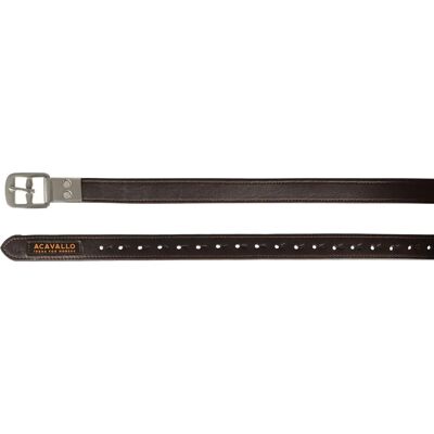 Etrivières équitation en cuir avec boucle encastrée Acavallo Marron - Publicité Etrivières équitation en cuir avec boucle encastrée Acavallo Marron - Publicité