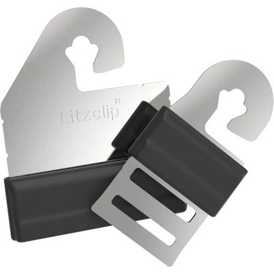 Accessoires pour clôture connecteurs poignée inoxable pour ruban jusqu'à 40 mm Ako Litzclip (x4) Noir - Publicité Accessoires pour clôture connecteurs poignée inoxable pour ruban jusqu'à 40 mm Ako Litzclip (x4) Noir - Publicité