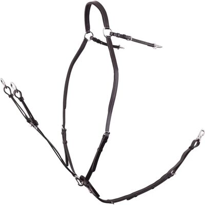 Collier de chasse pour cheval avec brides de selle et élastique BR Equitation Rayleigh Marron - Publicité Collier de chasse pour cheval avec brides de selle et élastique BR Equitation Rayleigh Marron - Publicité
