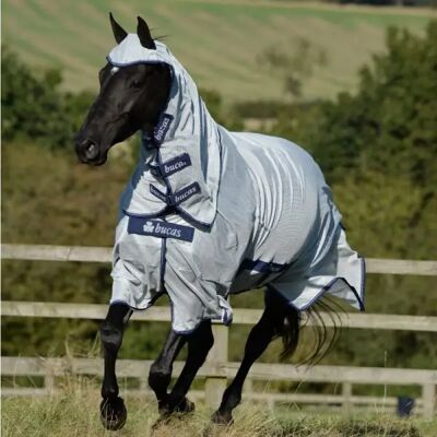 Couverture anti-mouches pour cheval Bucas Buzz-Off X Big Neck Gris - Publicité Couverture anti-mouches pour cheval Bucas Buzz-Off X Big Neck Gris - Publicité