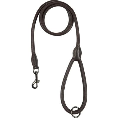Laisse pour chien en cuir à surpiqûres rondes Catago Marron - Publicité Laisse pour chien en cuir à surpiqûres rondes Catago Marron - Publicité