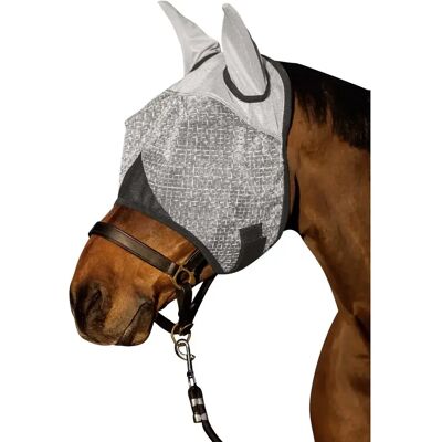 Masque anti-mouches pour cheval avec protection des oreilles Covalliero Gris - Publicité Masque anti-mouches pour cheval avec protection des oreilles Covalliero Gris - Publicité