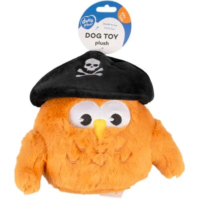 Jouet peluche pour chien hibou pirate Duvoplus Orange - Publicité Jouet peluche pour chien hibou pirate Duvoplus Orange - Publicité