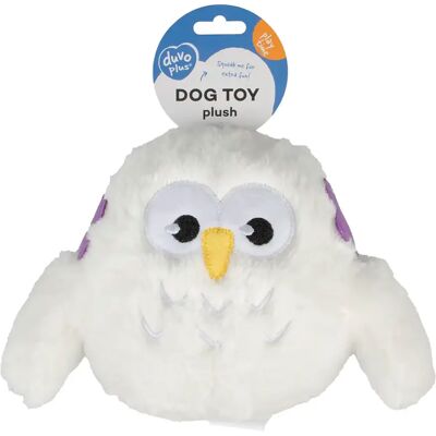 Jouet peluche pour chien hibou fleuriste Duvoplus Blanc - Publicité Jouet peluche pour chien hibou fleuriste Duvoplus Blanc - Publicité