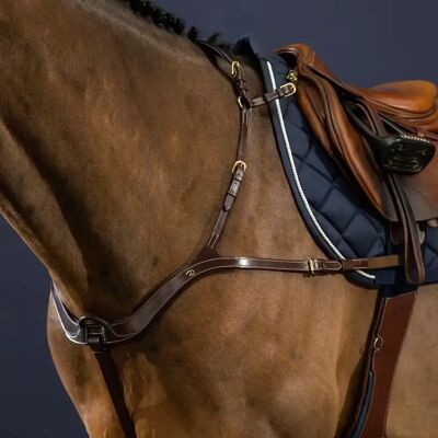 Dyon Collier de chasse pour cheval anatomique Dy'on Marron - Publicité Dyon Collier de chasse pour cheval anatomique Dy'on Marron - Publicité