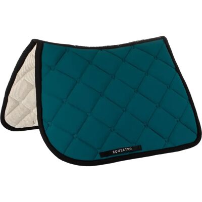 Tapis de selle de saut en tissu technique pour cheval Equestro Vert - Publicité Tapis de selle de saut en tissu technique pour cheval Equestro Vert - Publicité