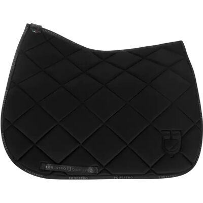 Tapis de dressage pour cheval en tissu technique avec logo Equestro Noir - Publicité Tapis de dressage pour cheval en tissu technique avec logo Equestro Noir - Publicité