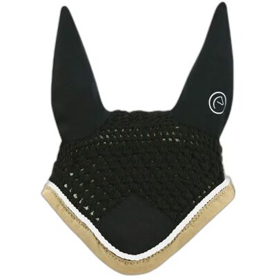 Bonnet anti-mouches pour cheval Equithème Polyfun Noir - Publicité Bonnet anti-mouches pour cheval Equithème Polyfun Noir - Publicité