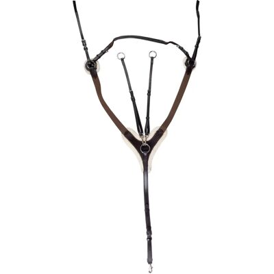 Collier de chasse pour cheval HKM Cambridge Marron - Publicité Collier de chasse pour cheval HKM Cambridge Marron - Publicité