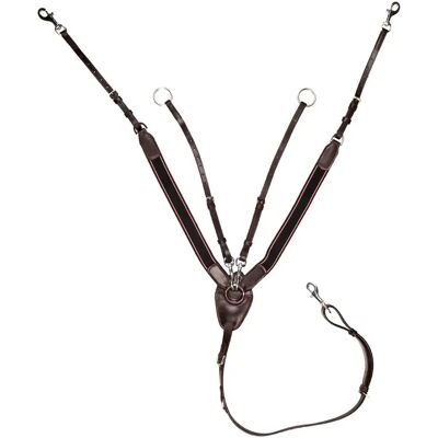 Collier de chasse pour cheval à élastique large HKM Marron - Publicité Collier de chasse pour cheval à élastique large HKM Marron - Publicité