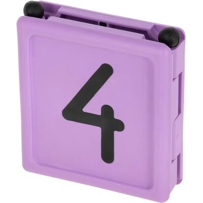 Plaquette numérotée pour collier pliable Kerbl (x6) Violet - Publicité Plaquette numérotée pour collier pliable Kerbl (x6) Violet - Publicité