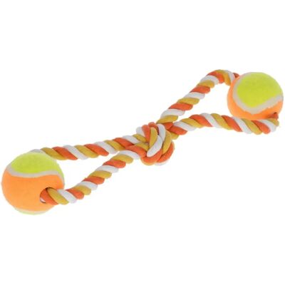 Jouet pour chien corde et balles Kerbl (x1) Orange - Publicité Jouet pour chien corde et balles Kerbl (x1) Orange - Publicité