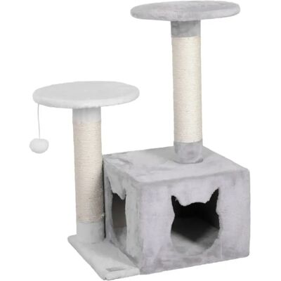 Arbre à chat Saphir Light blanc et gris 80cm Kerbl - Publicité Arbre à chat Saphir Light blanc et gris 80cm Kerbl - Publicité